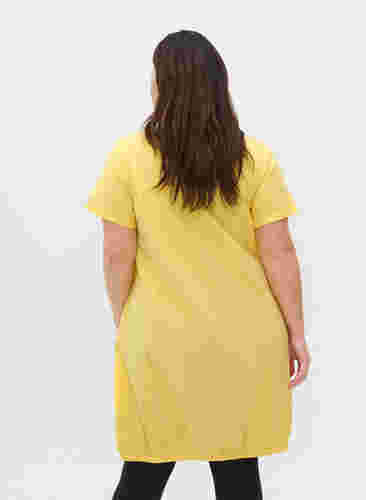 Kortärmad klänning i bomull, Goldfinch, Model image number 1