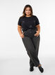 T-shirt i viskos med strass, Svart, Model image number 1