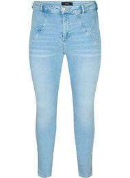 Högmidjade Amy jeans med super slim fit, Light blue