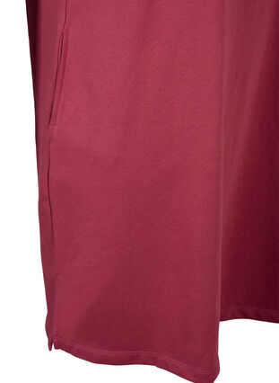 Kortärmad sweatshirtklänning med fickor, Dry Rose, Packshot image number 3