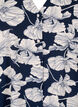 Skjortblus med V-ringning och tryck, Navy B. Flower AOP, Packshot image number 2