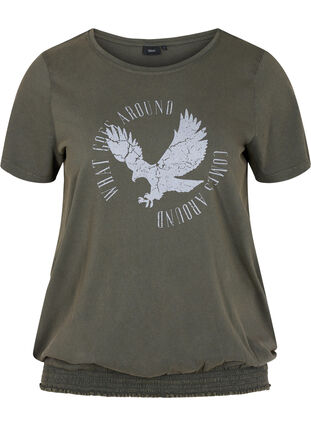 T-shirt i ekologisk bomull med smock, Ivy Acid Eagle AS S, Packshot image number 0