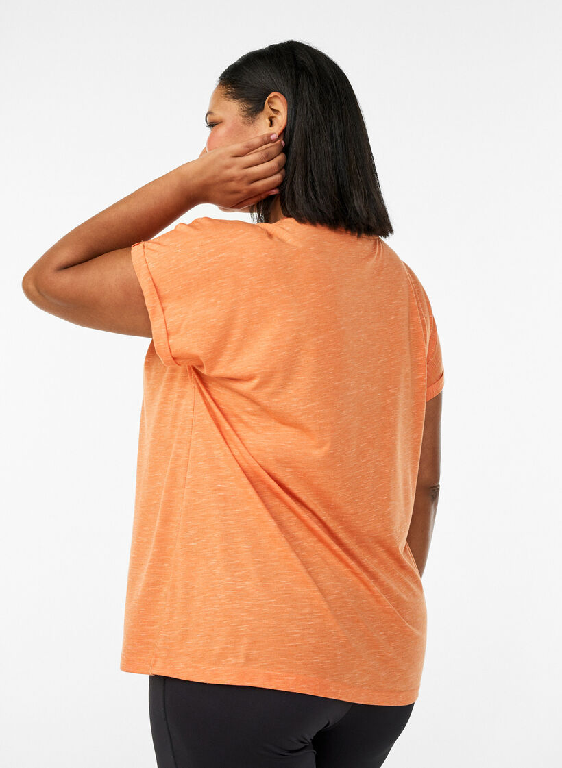 L&ouml;s tr&auml;ningst-shirt med korta &auml;rmar, Orange, Model image number 2