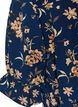 Skjortblus med halvl&aring;nga &auml;rmar, Bl&aring;, Packshot image number 3