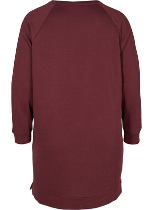 Sweatshirtklänning med fickor och slits, Port Royal, Packshot image number 1
