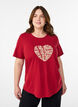 T-shirt med tryck, R&ouml;d, Model image number 0