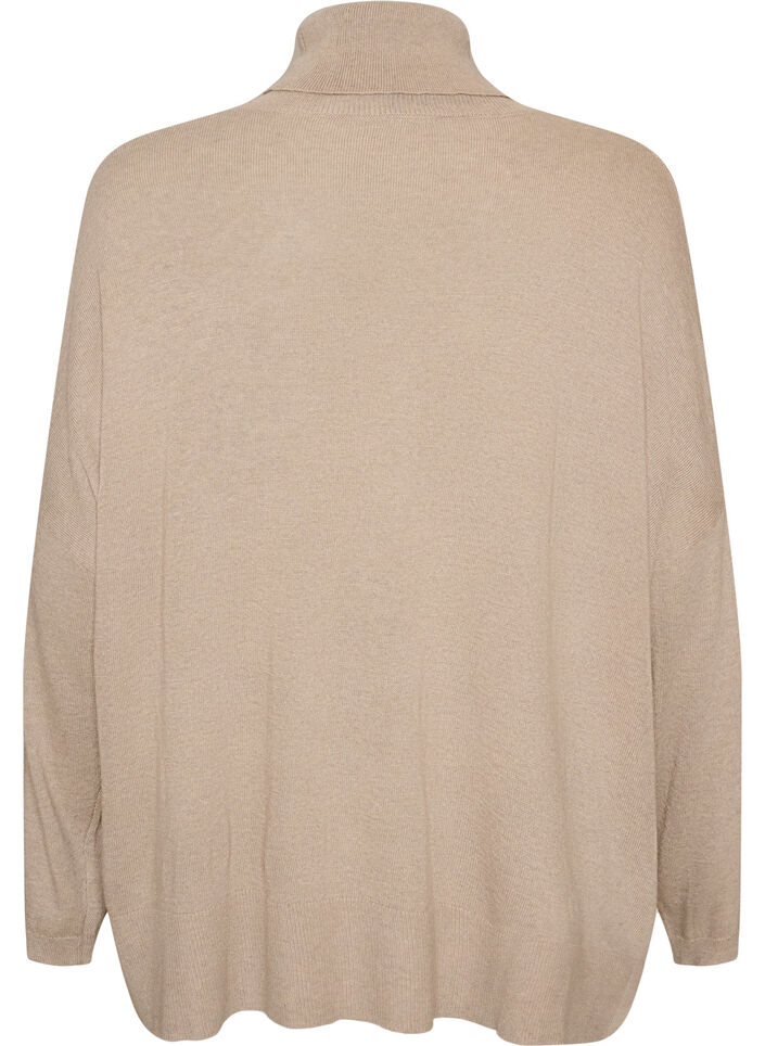 Polotr&ouml;ja med l&ouml;s passform, Beige, Packshot image number 1
