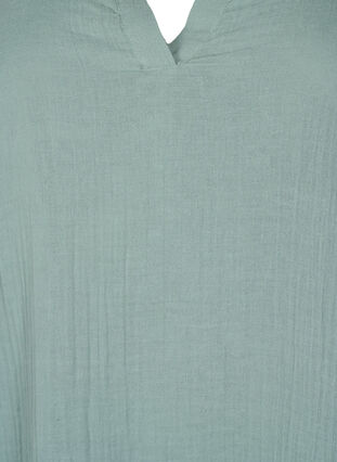Kortärmad klänning i 100% bomull, Chinois Green, Packshot image number 2