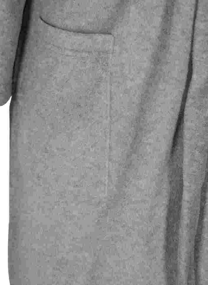 Morgonrock med huva och fickor, Grey, Packshot image number 3