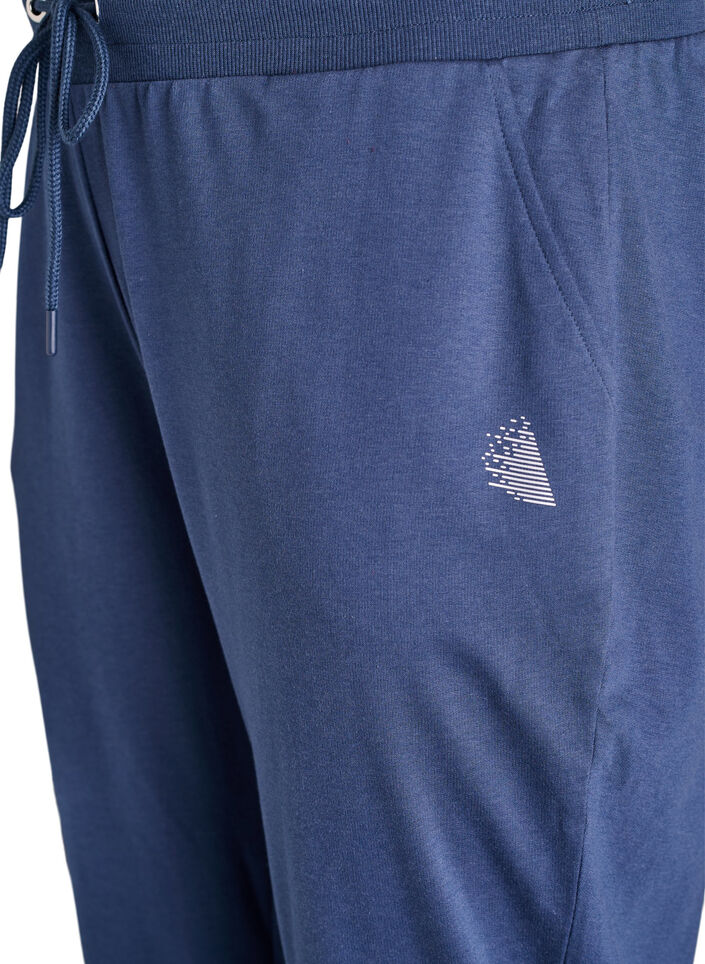 L&ouml;st sittande tr&auml;ningsbyxor med fickor, Bl&aring;, Packshot image number 2