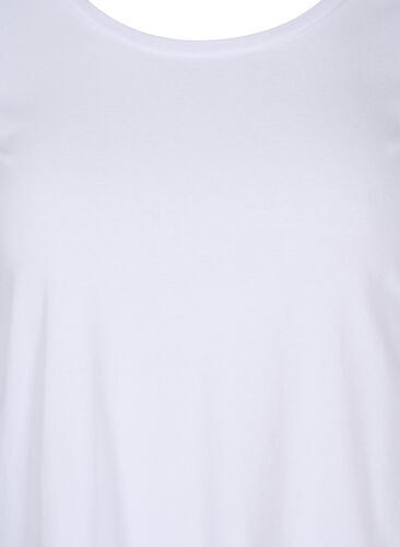 Bas t-shirt med 3/4 ärmar, Bright White, Packshot image number 2