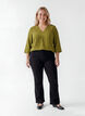 Blus med 3/4-&auml;rm, Gr&ouml;n, Model image number 1