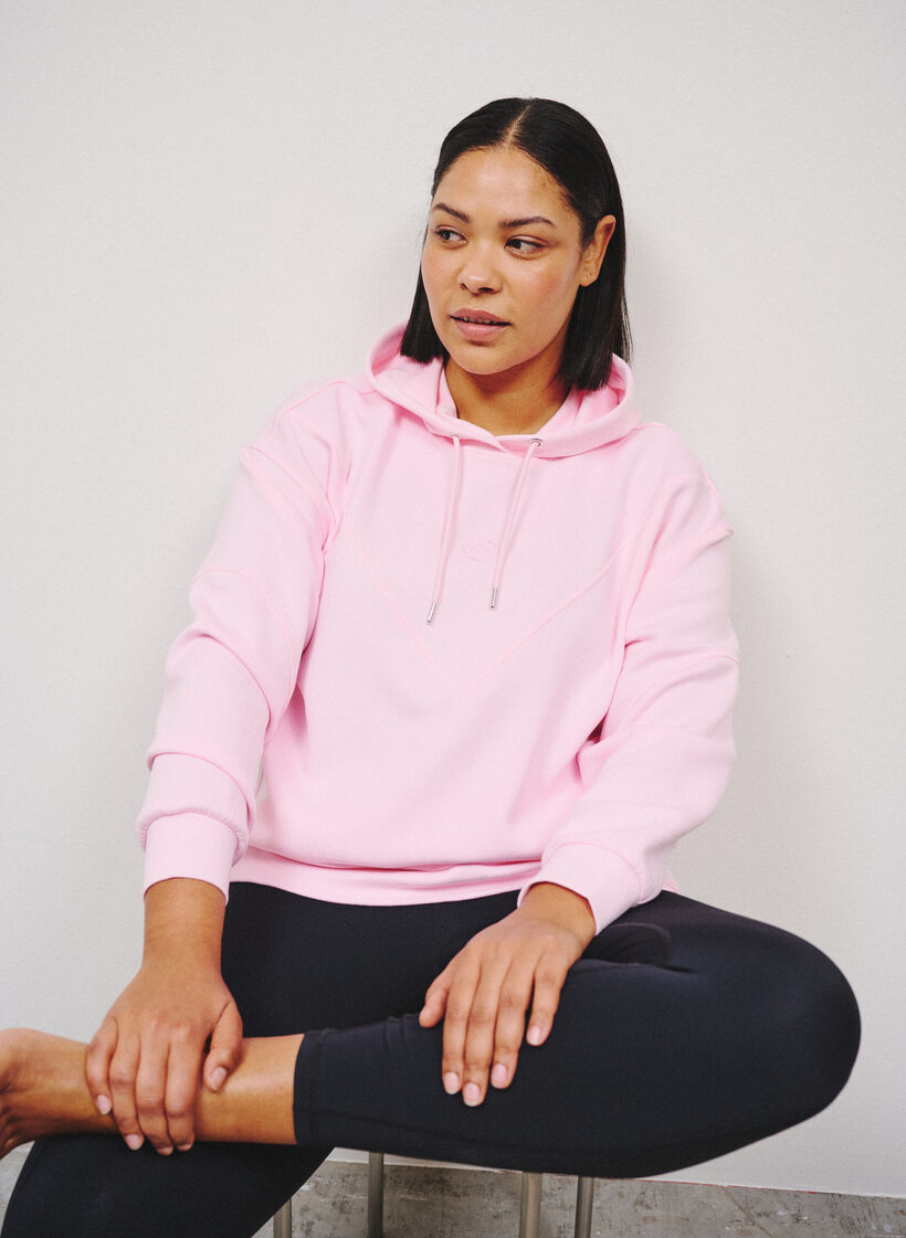 Sportig huvtr&ouml;ja i scuba med dekorativa s&ouml;mmar, Rosa, Image image number 0