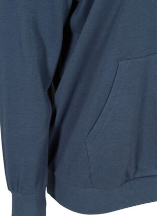 Sweatshirt med huva och ficka, Black Iris, Packshot image number 3