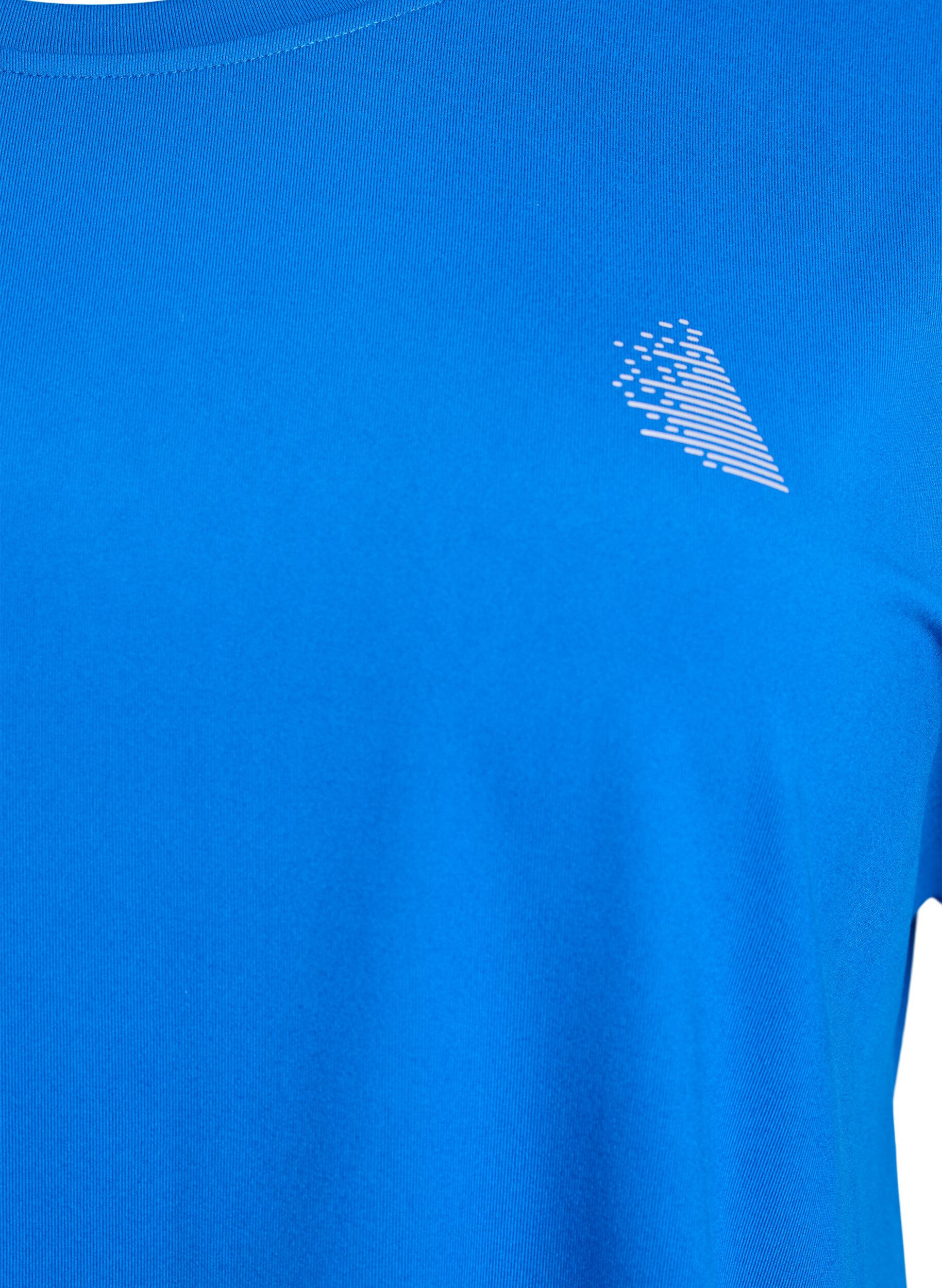 ZizziEnf&auml;rgad tr&auml;nings-T-shirt, Bl&aring;, Packshot image number 2