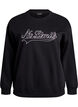 Sweatshirt med statementdetalj, Svart, Packshot image number 0