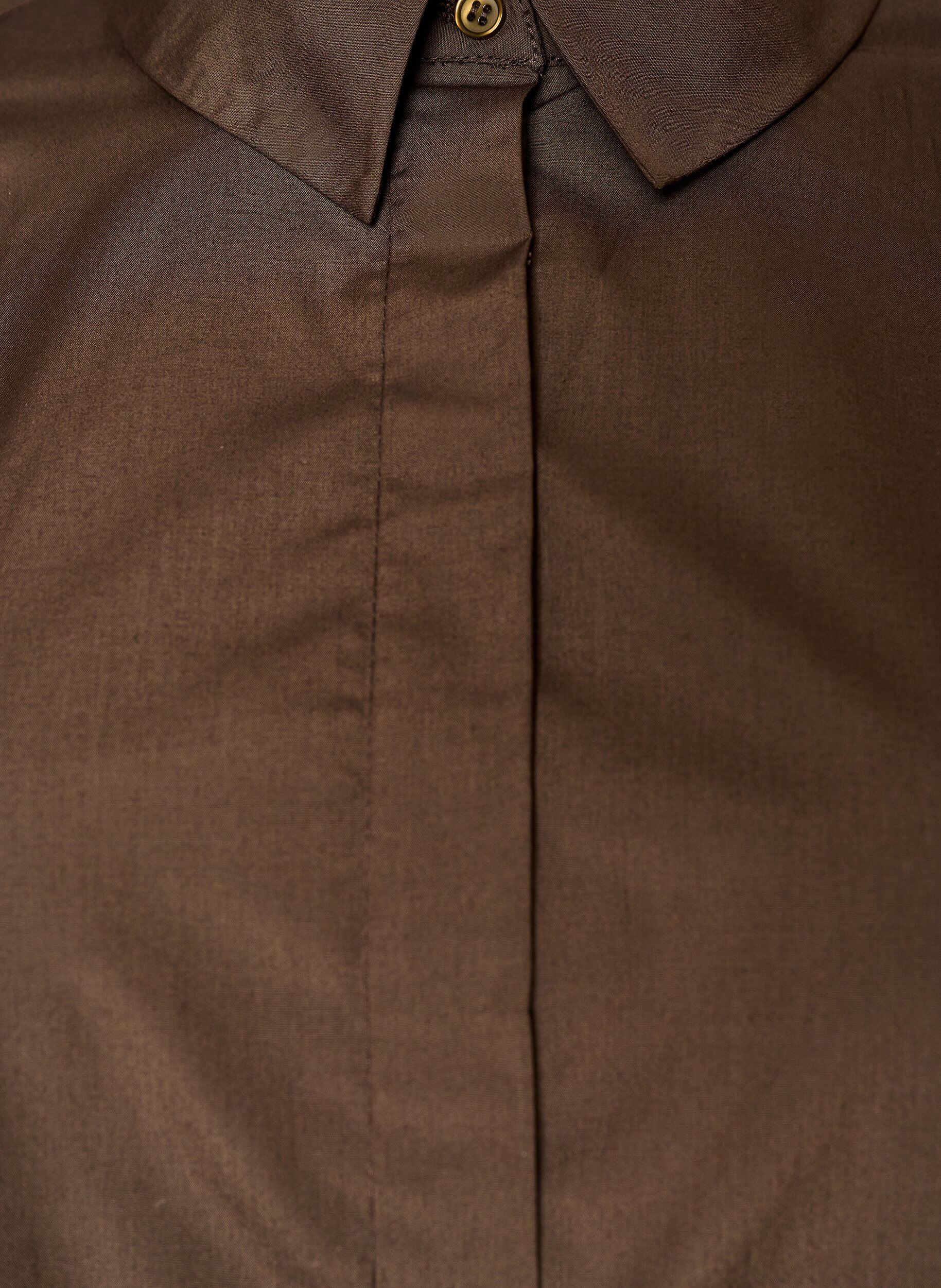 ZizziSkjorta med dekorativ ryggdetalj, Brun, Packshot image number 2
