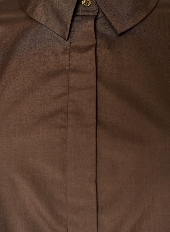 Skjorta med dekorativ ryggdetalj, Brun, Packshot image number 2
