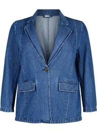 Denimblazer med fickor, Blue Denim