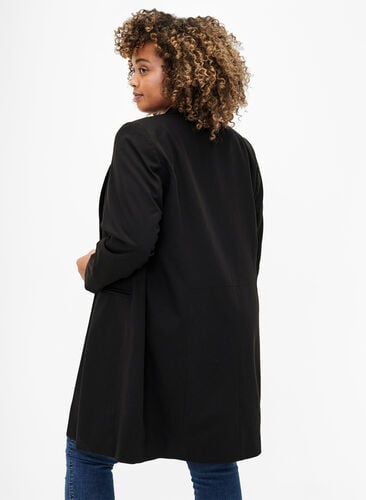 Klassisk lång blazer, Black, Model image number 1