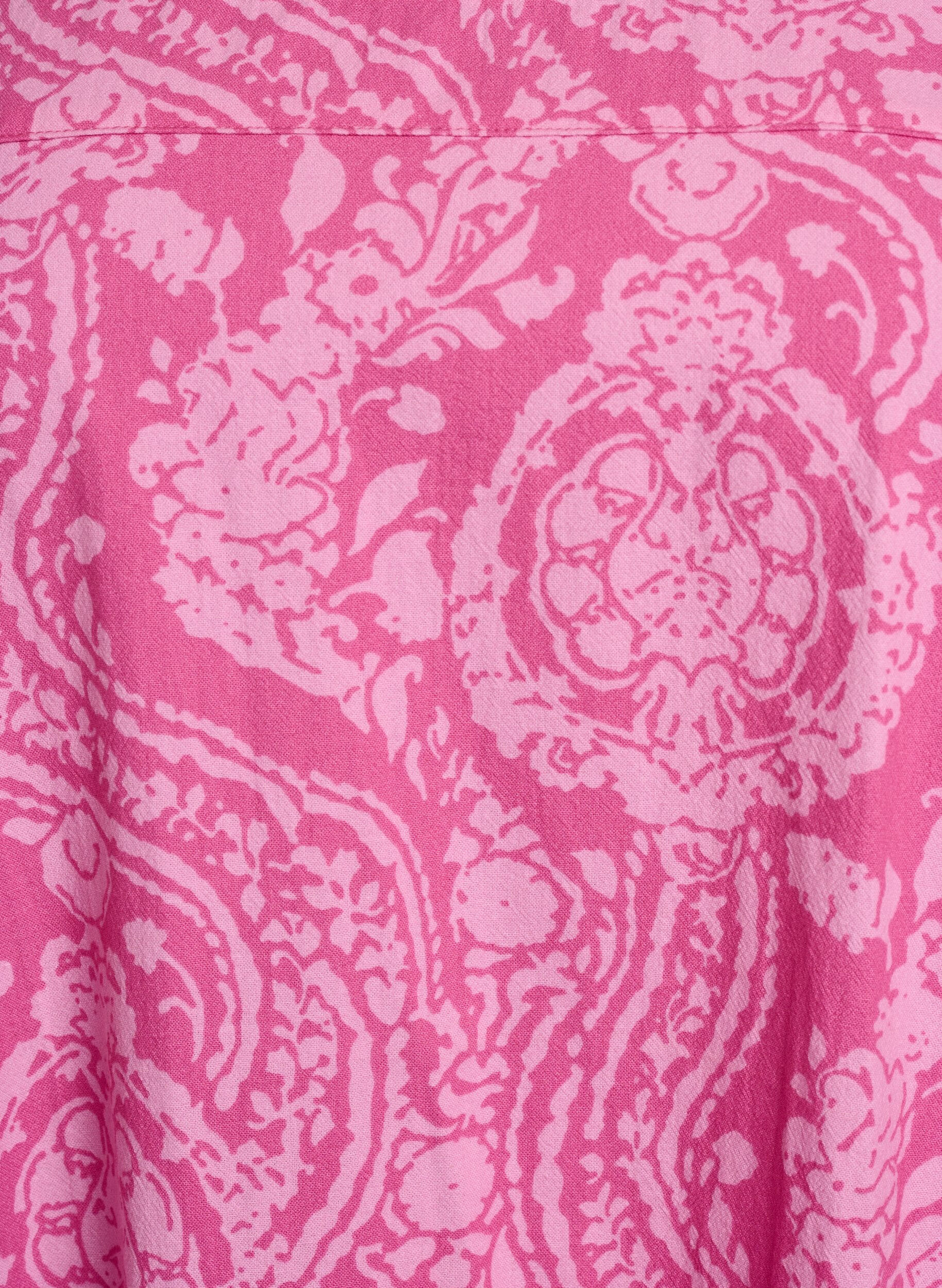 ZizziKort&auml;rmad bomullskl&auml;nning med tryck, Rosa, Packshot image number 2