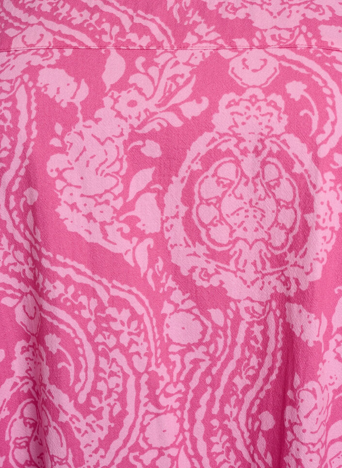 Kort&auml;rmad bomullskl&auml;nning med tryck, Rosa, Packshot image number 2