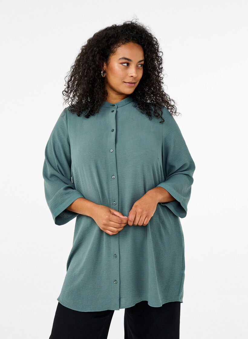 Tunika med 3/4-&auml;rmar, Gr&ouml;n, Model image number 0