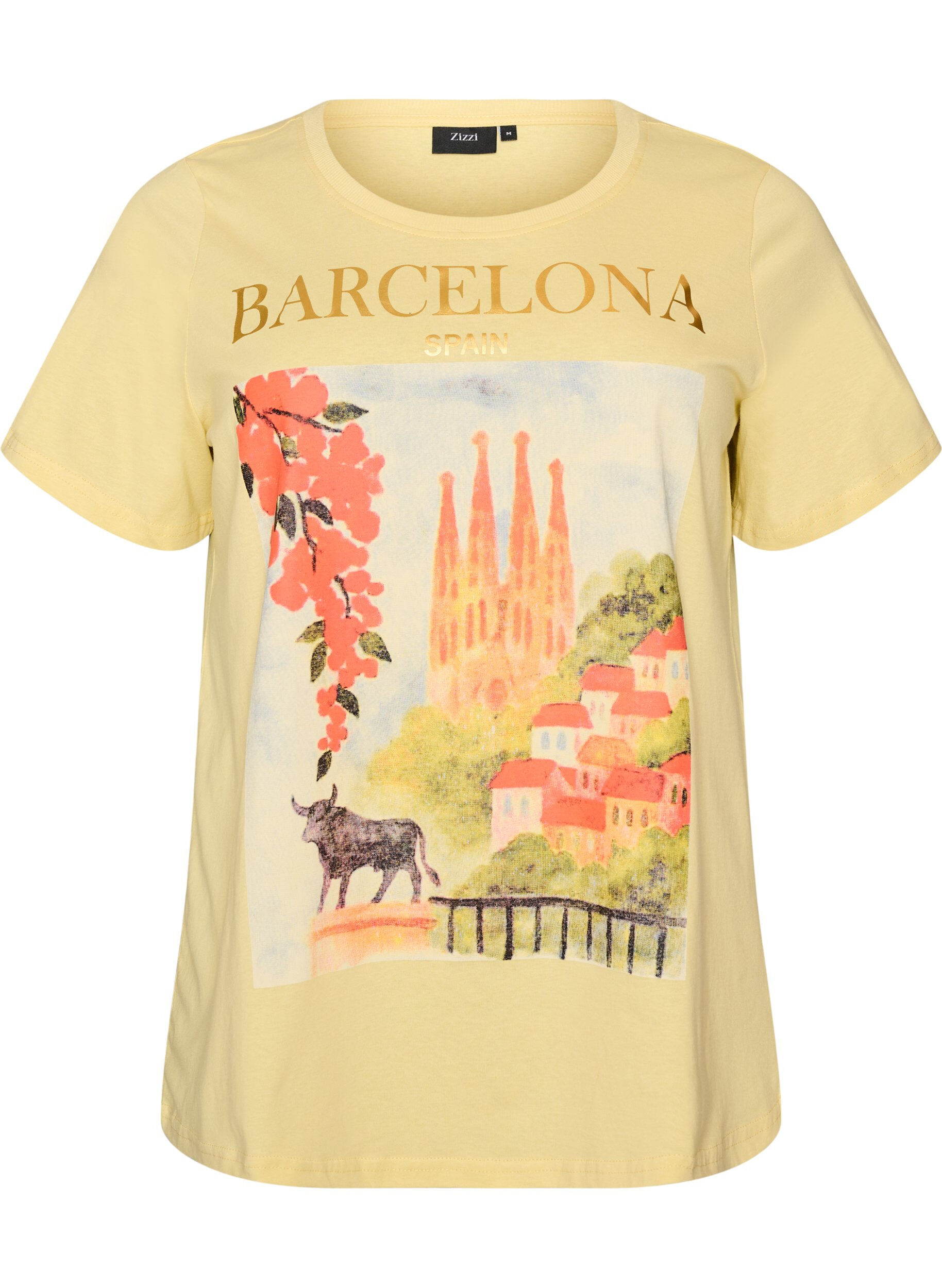 T-shirt i bomull med tryck