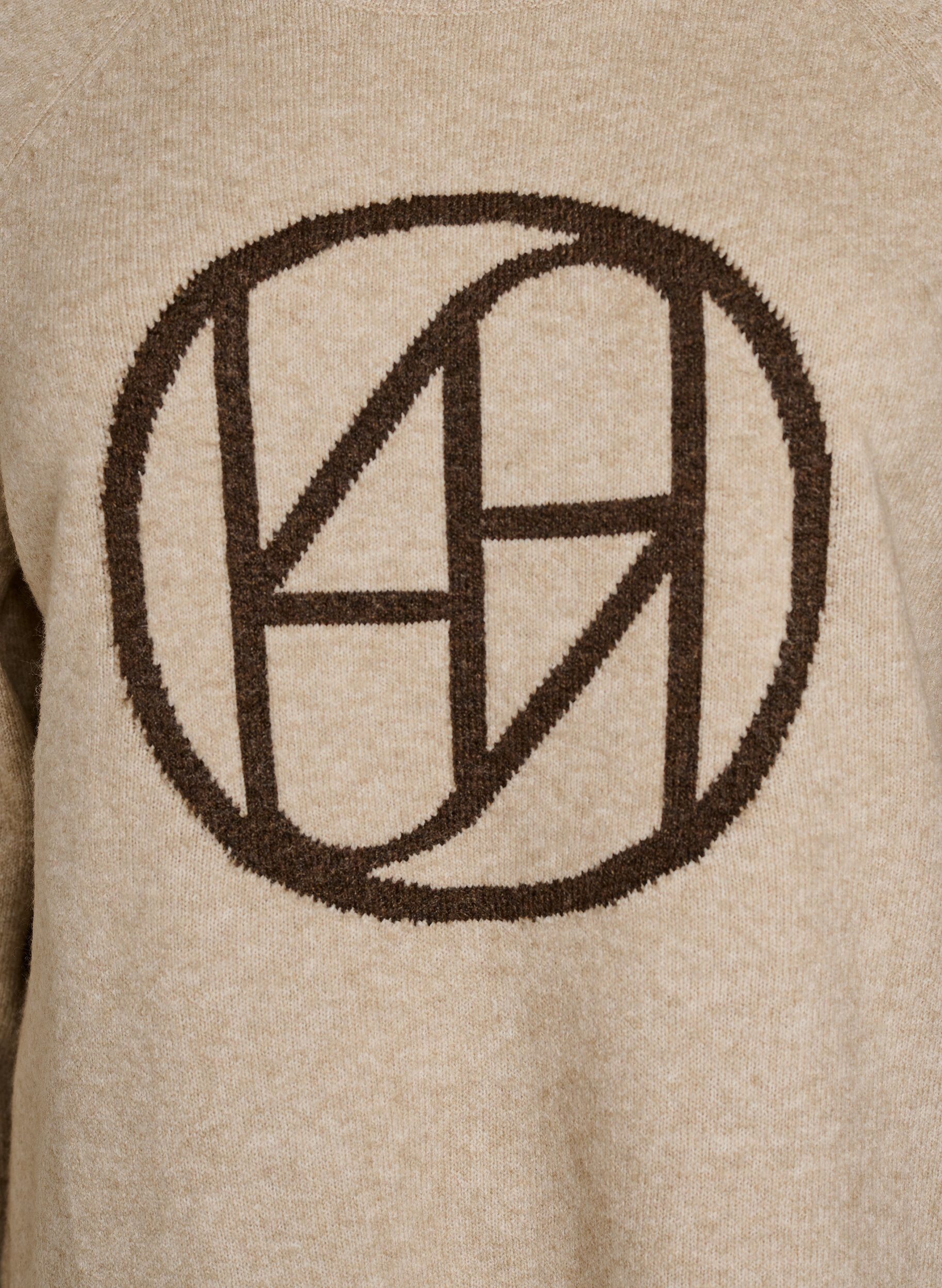 ZizziTr&ouml;ja med logga och kontrastr&auml;nder, Beige, Packshot image number 2