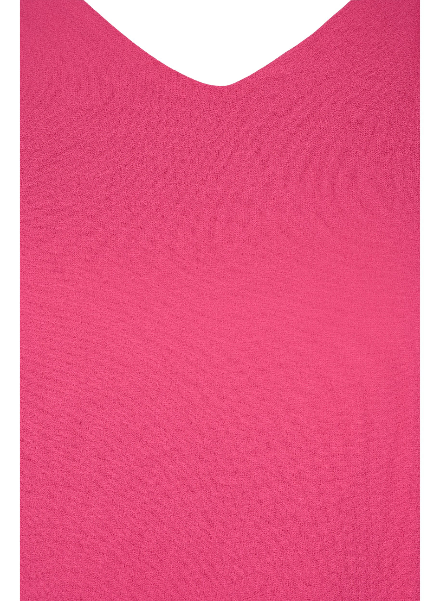 Zizzi Blus med korta &auml;rmar, Magenta, Packshot image number 2