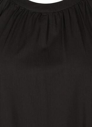 Långärmad tunika i viskosmix, Black, Packshot image number 2