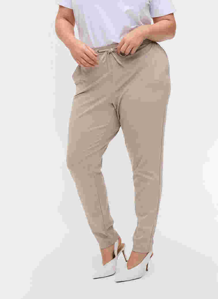 Byxor med fickor och dragsko, Pure Cashmere, Model image number 2