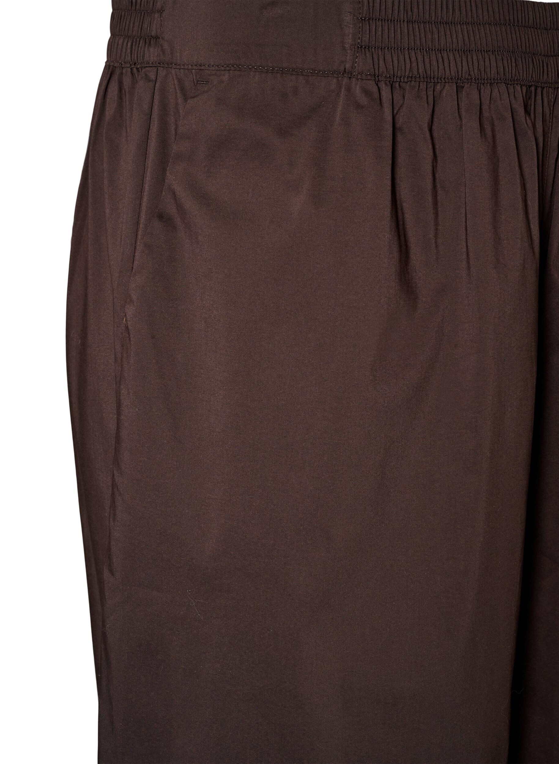 ZizziBallongbyxor med fickor och res&aring;r i midjan, Brun, Packshot image number 2