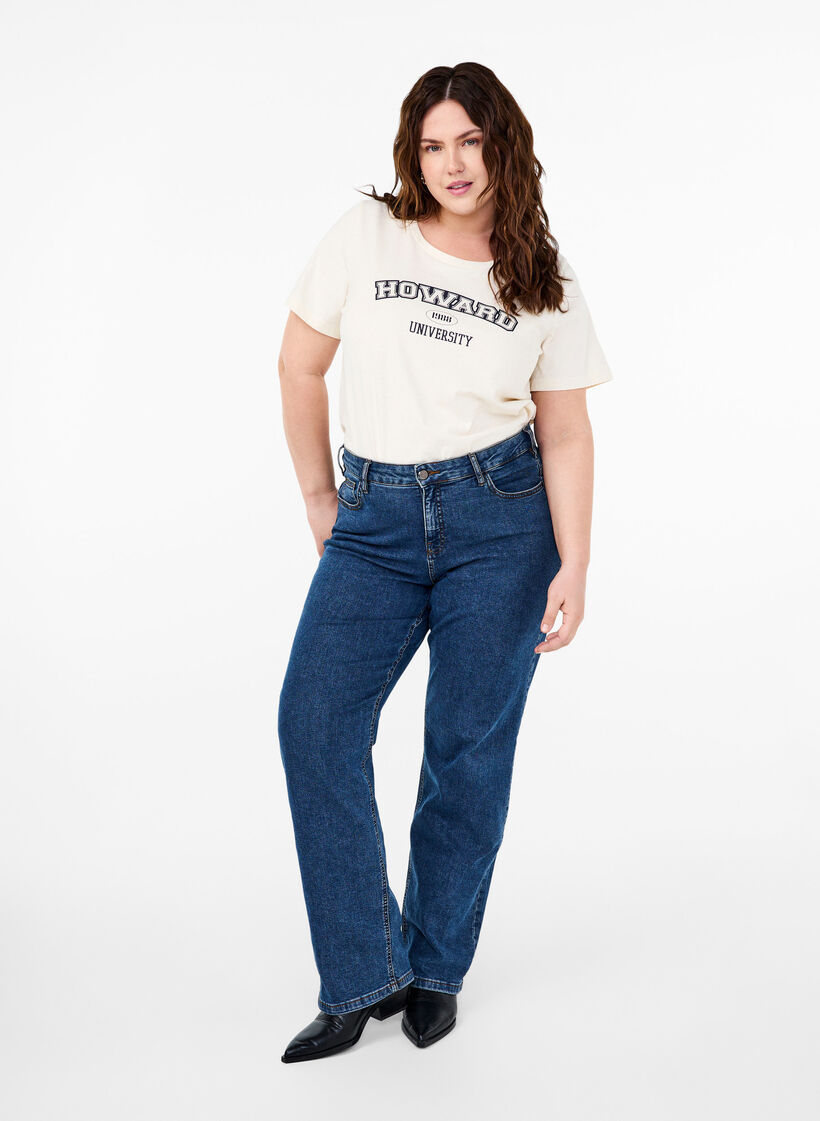 T-shirt i bomull med textmotiv, Antique W. W. Howard, Model image number 2