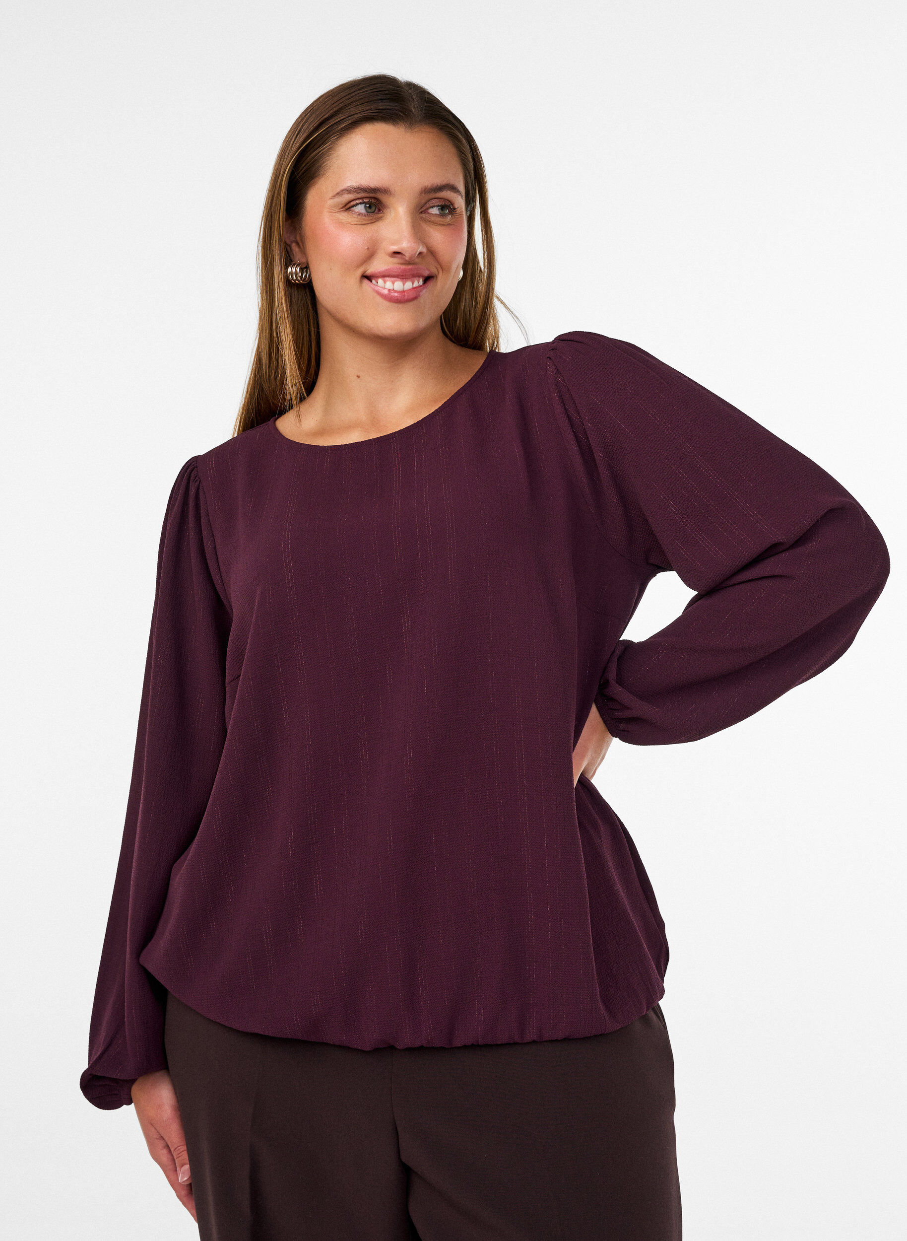 Blus med glitter, R&ouml;d, Model
