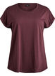 Kort&auml;rmad t-shirt i bomullsblandning, M&ouml;rk Bordeaux, Packshot image number 0