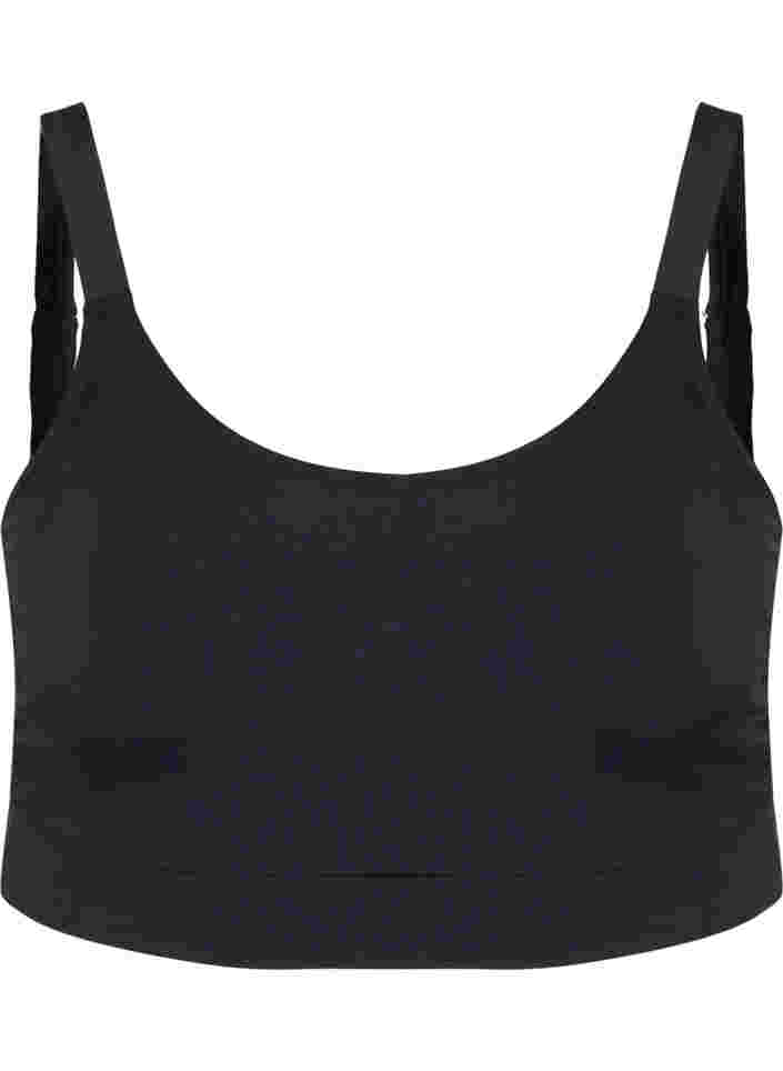 Bikinitopp med justerbara axelband, Black, Packshot image number 0
