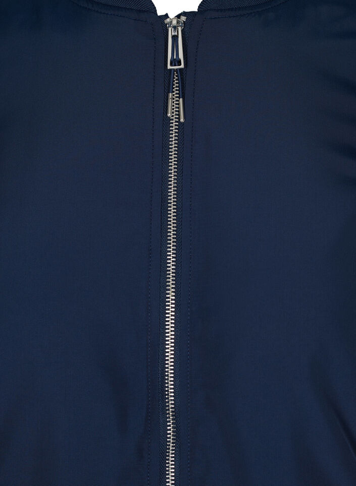 Lång bomberjacka med fickor, Navy Blazer, Packshot image number 2