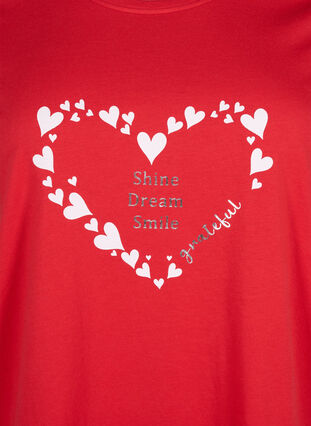 T-shirt från FLASH med tryck, High Risk Red Heart, Packshot image number 2