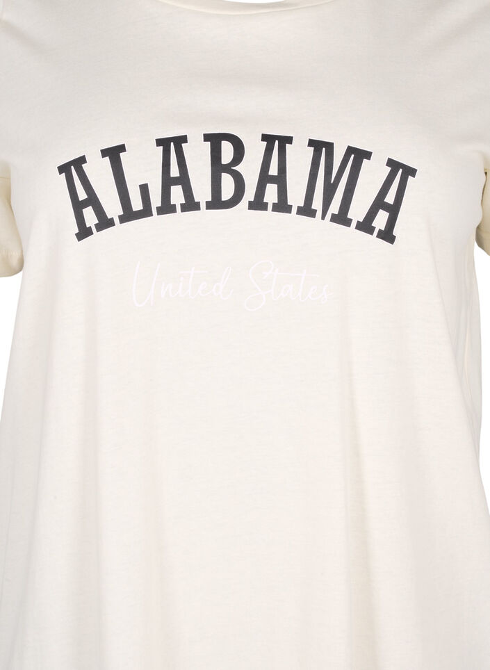 T-shirt i bomull med text, Antique W. Alabama, Packshot image number 2