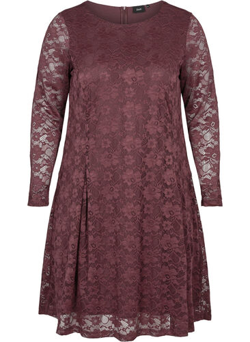 Spetsklänning, Rose Brown, Packshot image number 0