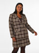 Kort rutig kjol med a-linjeformad passform, Brun, Model image number 3