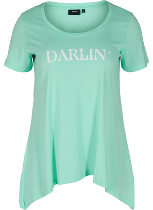 A-linjeformad t-shirt i bomull, Cabbage DARLIN, Packshot image number 0