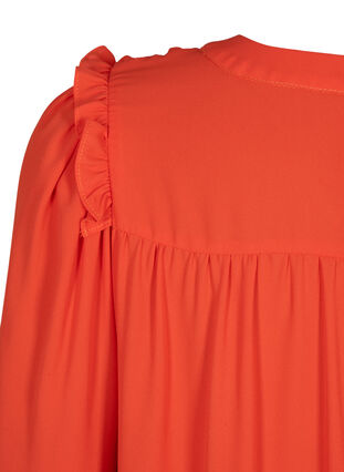 Långärmad klänning med volanger, Orange.com, Packshot image number 3
