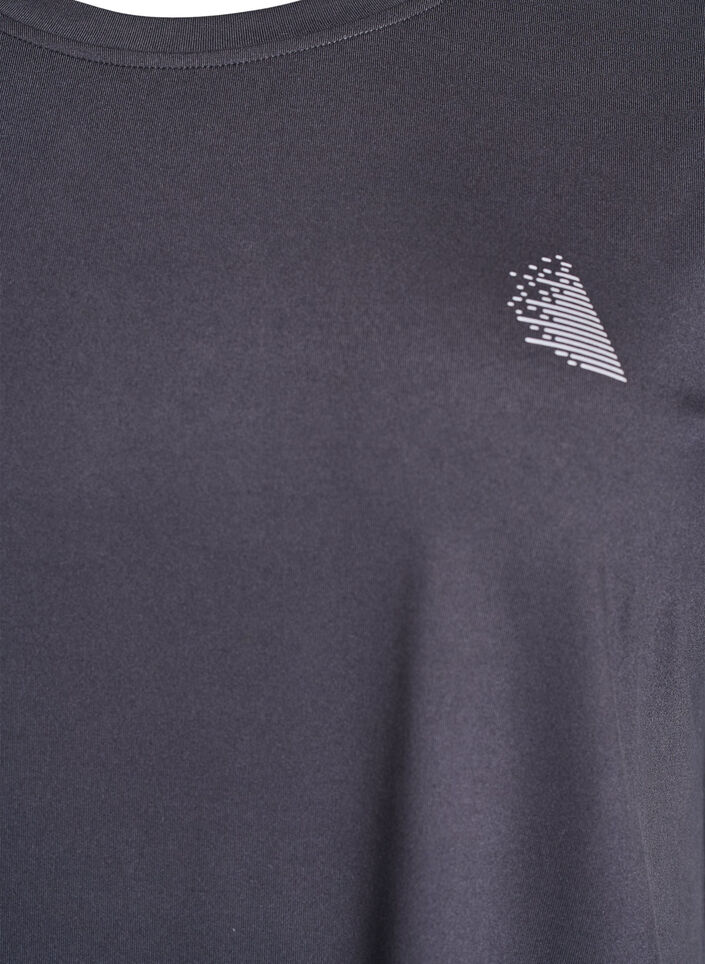 Enf&auml;rgad tr&auml;nings-T-shirt, Gr&aring;, Packshot image number 2