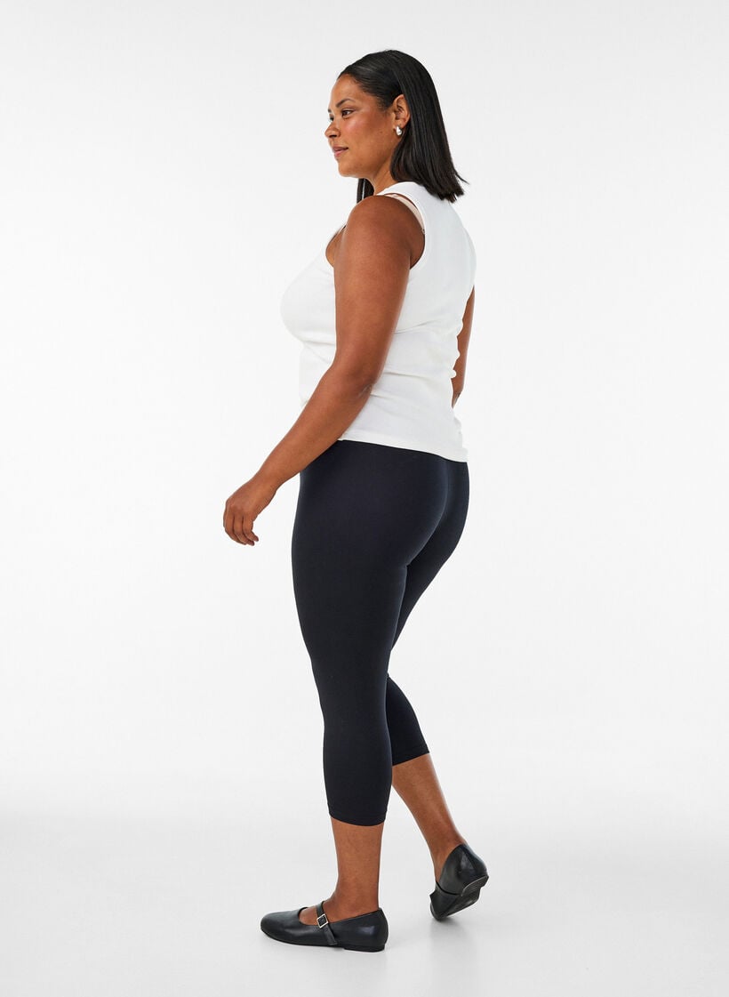 3/4 bas-leggings, Svart, Model image number 2