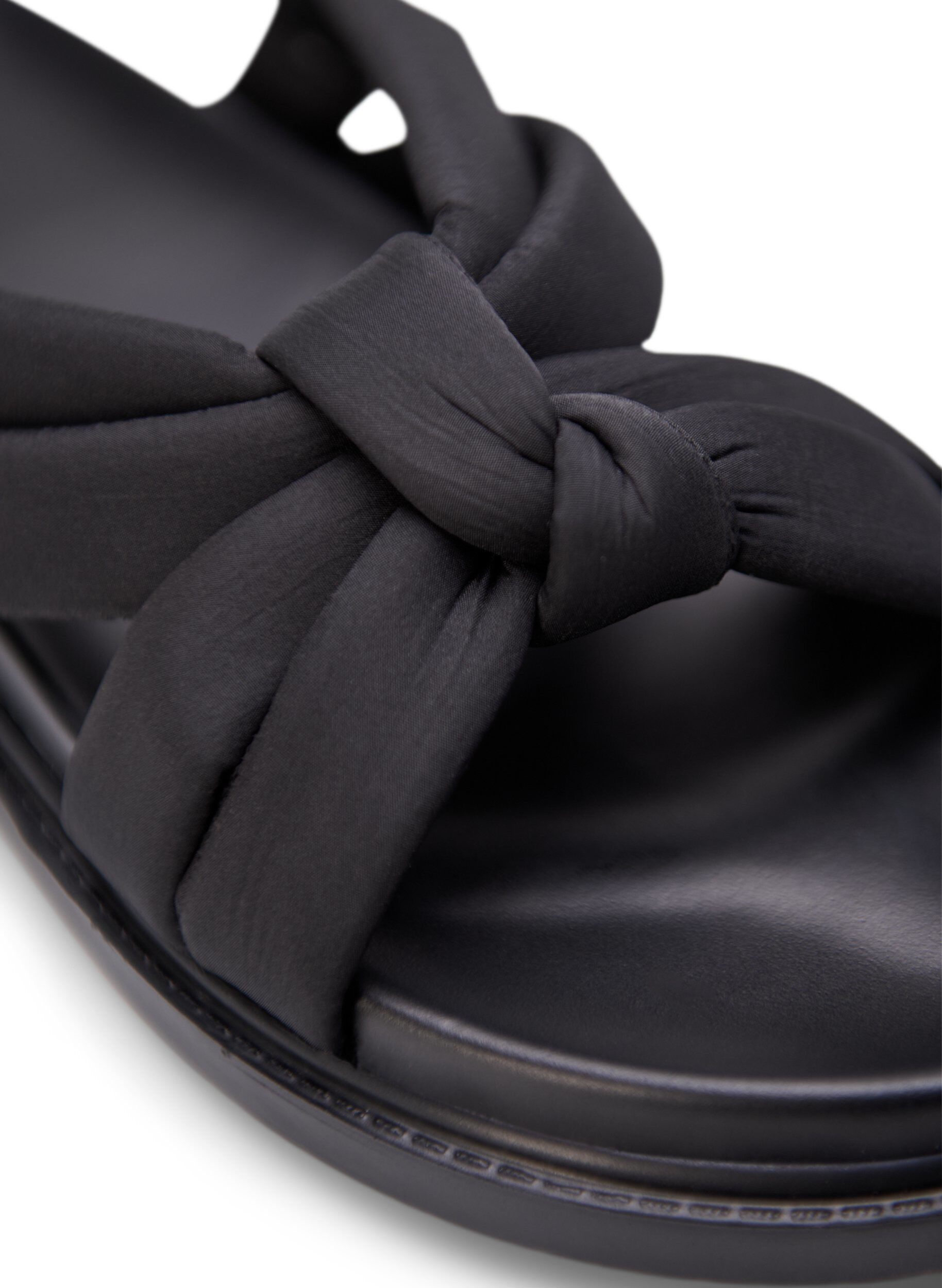 Zizzi Wide fit - Sandal med knutdetalj, Svart, Packshot image number 3