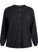 Cardigan med runda knappar, Svart, Packshot image number 0