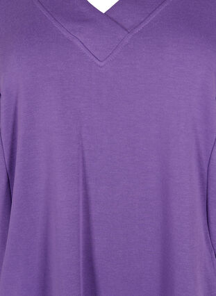 V-ringad sweatshirtklänning, Deep Lavender, Packshot image number 2