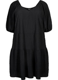 A-linjeformad kort klänning med en V-ringning, Black
